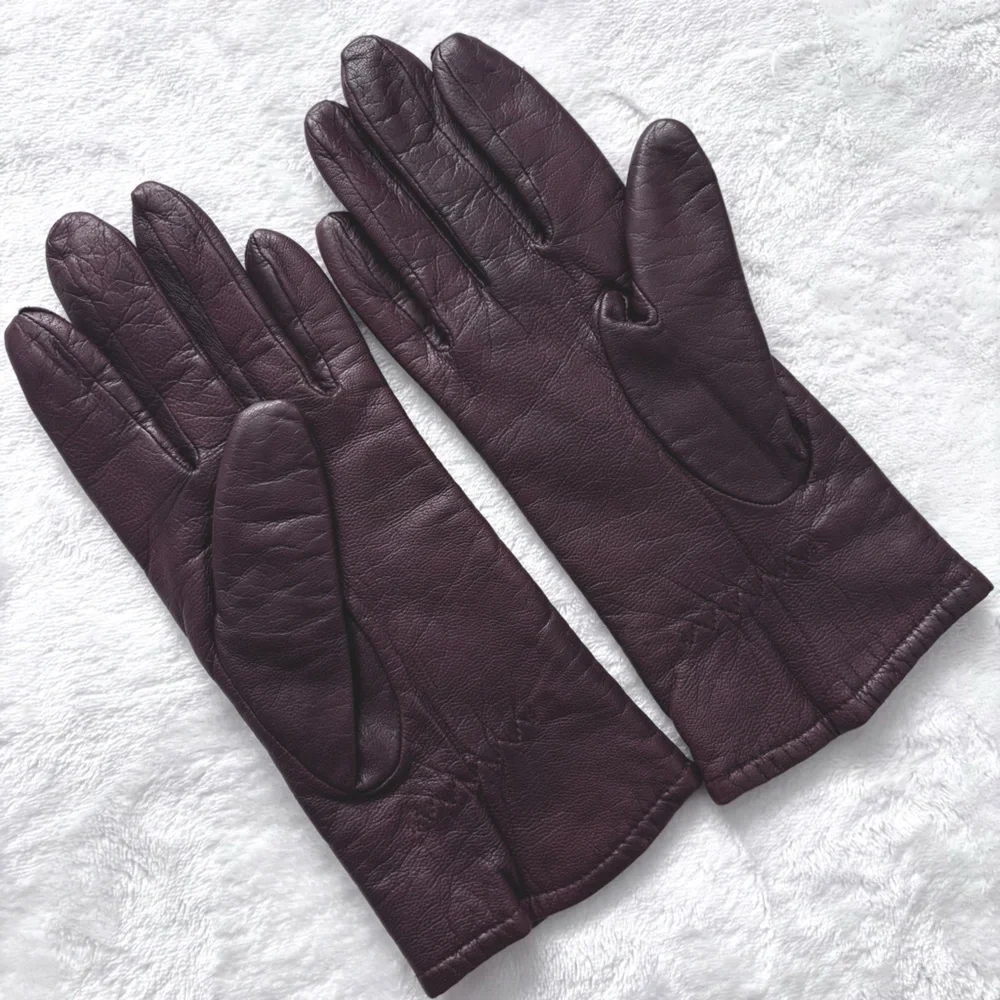 FOWNES Vintage Thinsulate Brown Leather Gloves--6.5